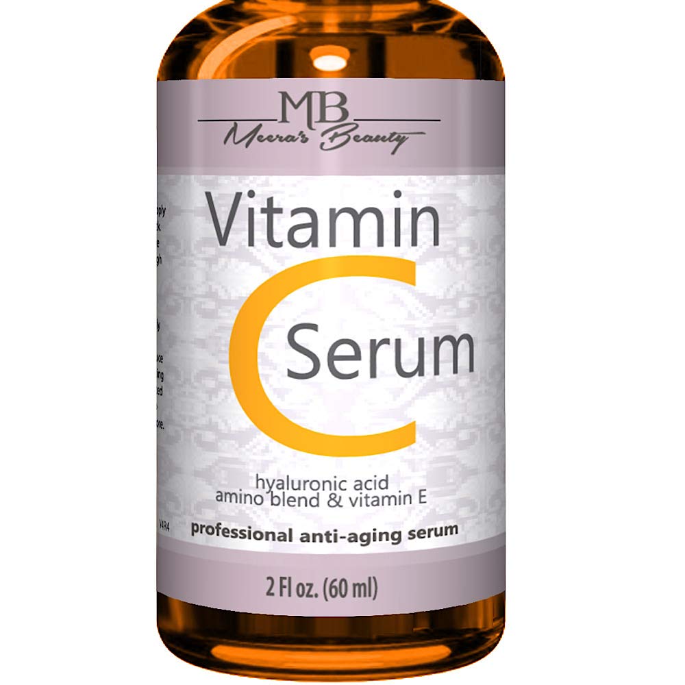 DOUBLE SIZED (2 oz) PURE VITAMIN C SERUM FOR FACE With Hyaluronic Acid - Anti Wrinkle, Anti Aging, Dark Circles, Age Spots, Vitamin C, Pore Cleanser