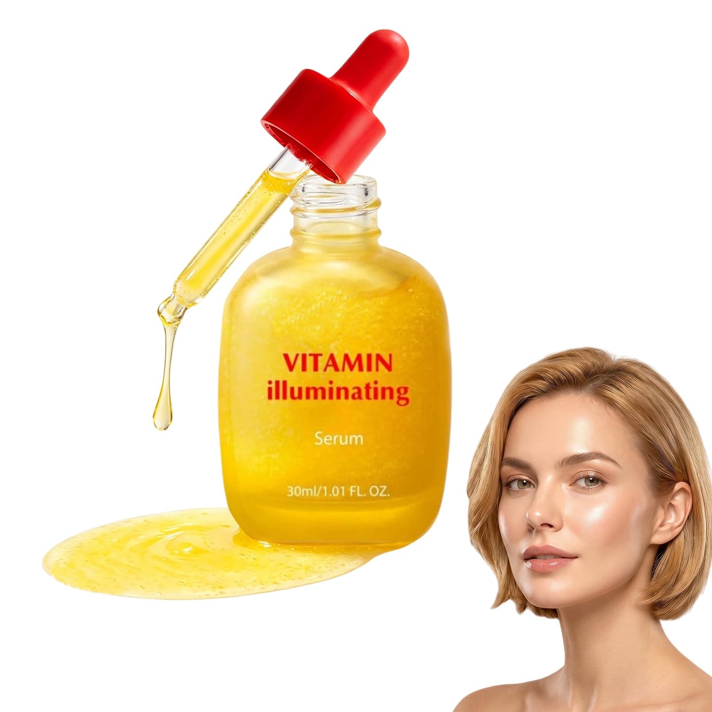 Vitamin Illuminating Serum, with Niacinamide Acid & Hyaluronic Acid Vitamin C Face Serum Helps Reduce Dark Spots & Signs of Uneven Tone Care