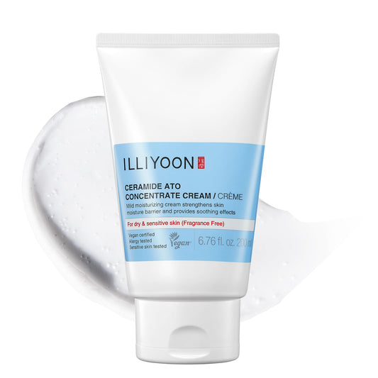 Illiyoon Ceramide Ato Concentrate Cream | Moisturizer for Dry & Sensitive Skin, 100hr Lasting Hydration