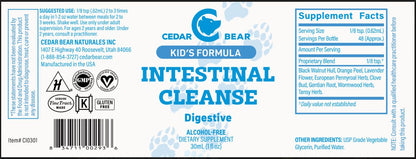 Cedar Bear - Intestinal Cleanse for Kids, Liquid Herbal Supplement for Detox and Digestive Cleanse with Natural Herbs,
