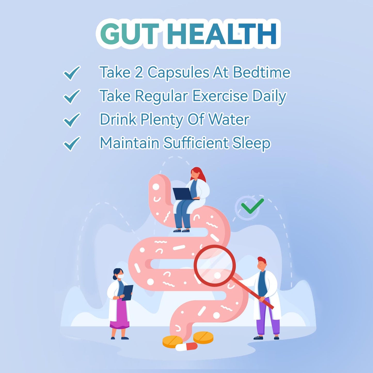 DIATMOON Gut Cleanse Capsules, Gut and Colon Support, Detox & Cleanse, for 15 Days, Non-GMOs, Non-Gluten, Vegan, Colon Cleanse Supplement, 30 Count