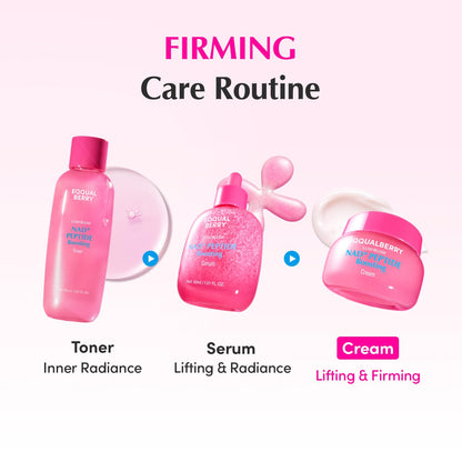 EQQUALBERRY NAD+ Peptide Boosting Cream Double Pack | NAD+ 5% & 13 Peptides Anti-Aging Korean Skincare Face & Body Cream | Firming & Lifting Pink Neck Cream