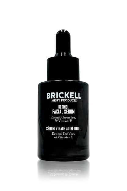 Brickell Men's Retinol Skin Care Serum Treatment For Firming Face Lines & Eye Wrinkles, Deep Hydrating Facial Serum For Anti-Aging, With Retinol, Aloe,