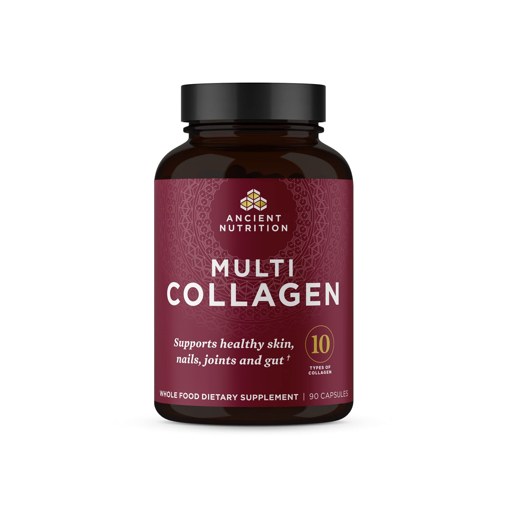 Ancient Nutrition Collagen Peptides Pills, Hydrolyzed Multi Collagen Supplement, Types I, II, II, V & X, Supports Healthy Skin and Nails, Gut Health and Joints, 90 Capsules Ancient Nutrition buy supplements Au