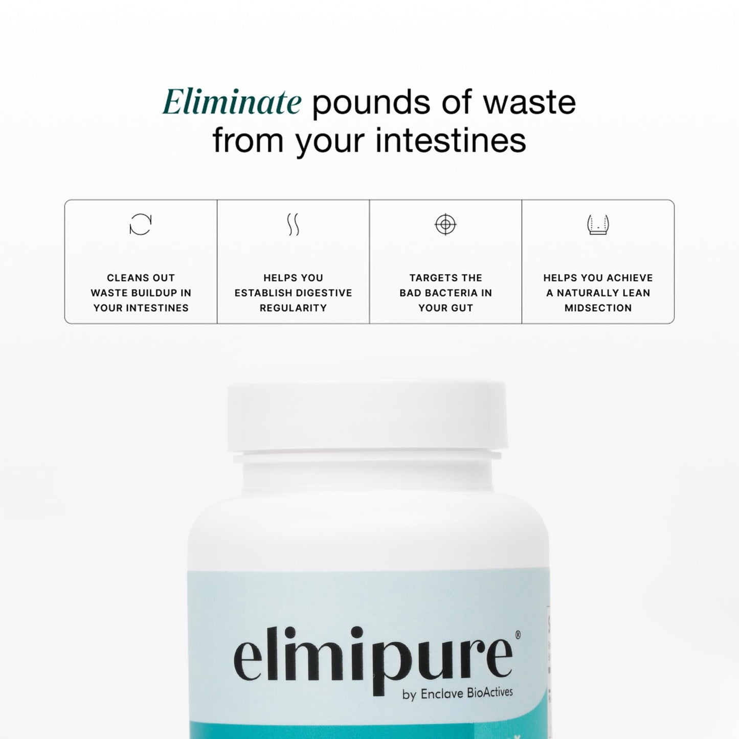 Elimipure Gut Cleanse & Restore Supplement: Natural & Effective Detox Cleanse Capsules | Fortify Your Microbiome | Effortless Morning Stools | Restore Your Gut from the Inside Out Elimipure buy supplements Au