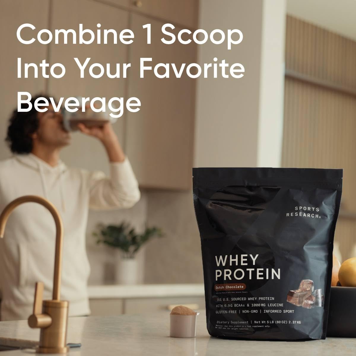 Sports Research Whey Protein Isolate - Sports Nutrition Protein Powder 25g per Serving - 2.06lb Bag Whey Protein - Vanilla Flavor - Bulk Protein Powder, 26 Servings Sports Research buy supplements Au