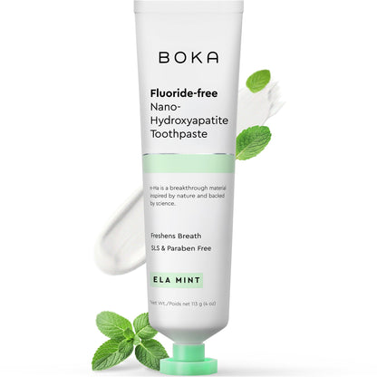 Boka Fluoride Free Toothpaste, Nano Hydroxyapatite Toothpaste, Appropriate for Sensitive Teeth - for Adult Oral Care