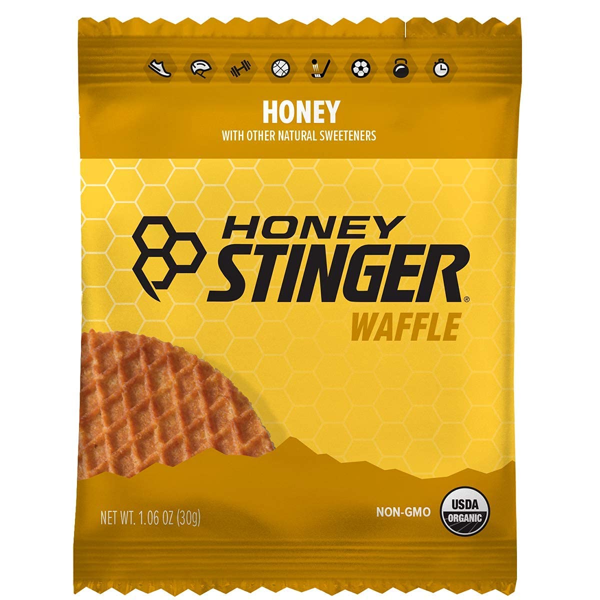 Honey Stinger Organic Honey Waffle, Energy Stroopwafel for Exercise, Endurance and Performance, Sports Nutrition for Home & Gym,