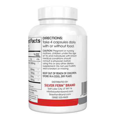 Silver Fern Cleanse - Daily Gut - 1 Bottle - 120 Capsules - 30 Day Supply - Immunoglobulin G, A & M -(IgG, IGA, IgM) - Postbiotic