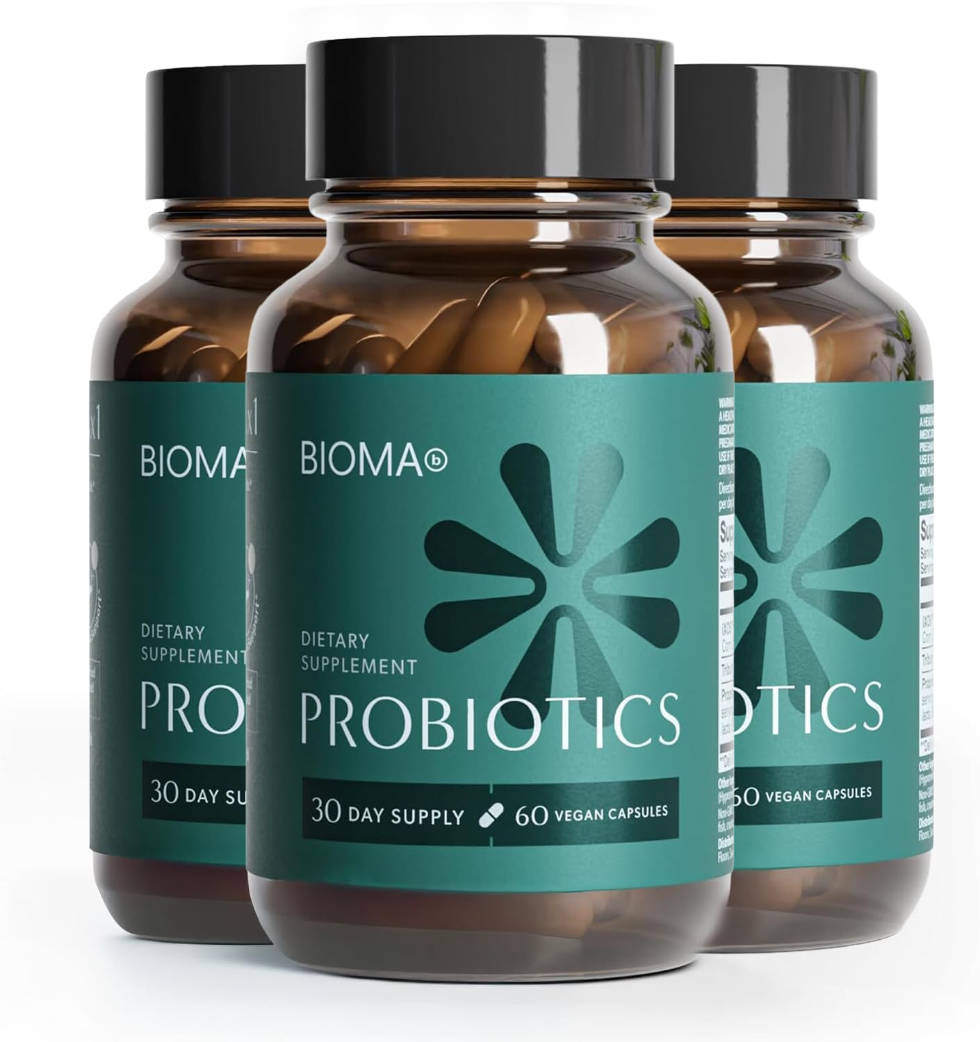 BIOMA Probiotics - Digestive Health Probiotic - Gut Support for Men & Women with Xylooligosaccharides, Tributyrin & Bifidobacterium - Vegan & Gluten Free