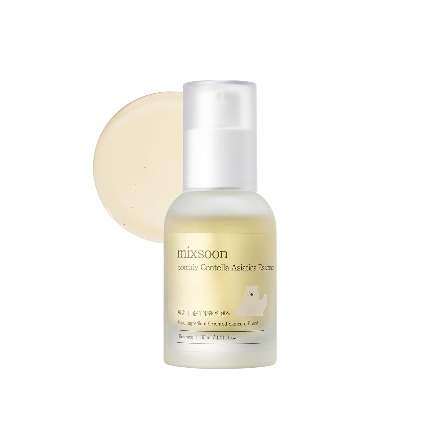 mixsoon Soondy Centella Asiatica Essence-Soothing and Calming for Face, Jeju Island Cica Extracts and Hydrating Formula for Balanced Skin 30ml