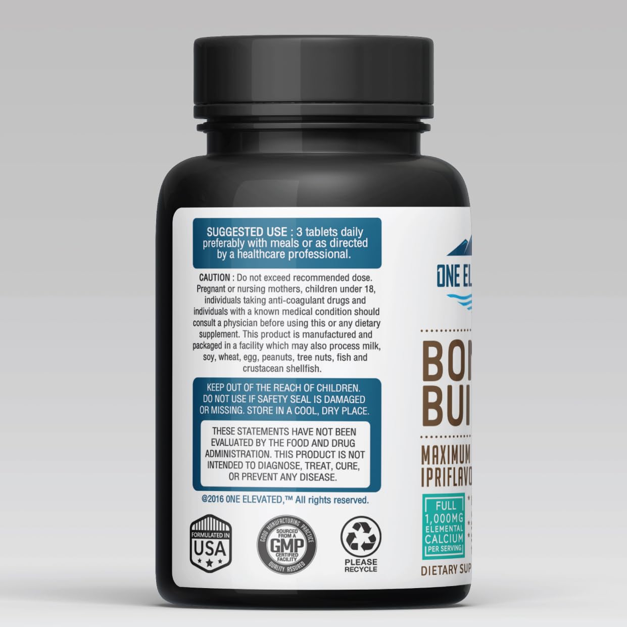 Comprehensive Bone Builder Calcium Supplement. Formulated with Highest Grade Calcium -Carbonate/Hydroxyapatite/Citrate, Magnesium, Zinc, D3. Works in Sync