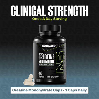 NutraBio Pure Micronized Creatine Monohydrate Capsules, Creatine Pills, Supports Bulk Muscle Energy, Recovery, and Strength - Keto Friendly, Kosher