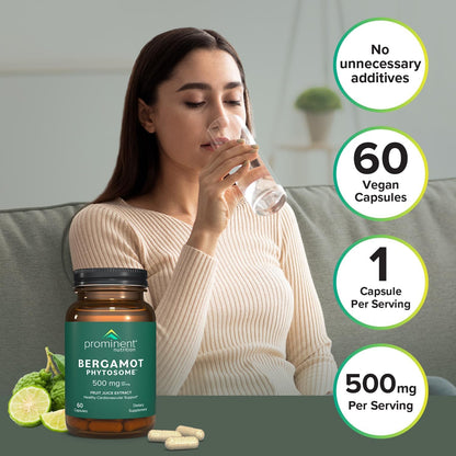 Prominent Nutrition Bergamot Phytosome, Clinically Researched Vazguard Citrus Bergamot Extract for Cholesterol and Heart Health Support, Enhanced-Absorption