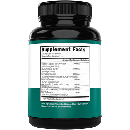 Colon Cleanse & Detox 15 Day Gut Cleanse (30 Count) Intestinal Cleanse Pills & Probiotic for Gentle Laxative & Bowel Relief for Stomach Bloating - Third Party Tested, Vegan, Non-GMO - Made in USA