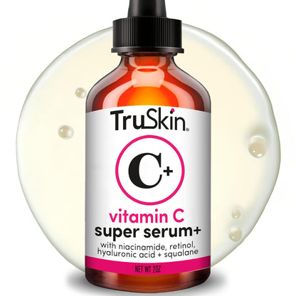 TruSkin Vitamin C Super Serum for Face - Five Skin Benefits in One Serum with Vitamin C, Retinol, Niacinamide, Hyaluronic Acid & Squalane