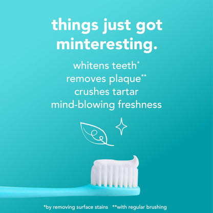 Hello Antiplaque and Whitening Fluoride Free Toothpaste, 5 Oz Tube, Whitening Toothpaste with Natural Peppermint Flavor and Tea Tree Oil, Crushes Tartar