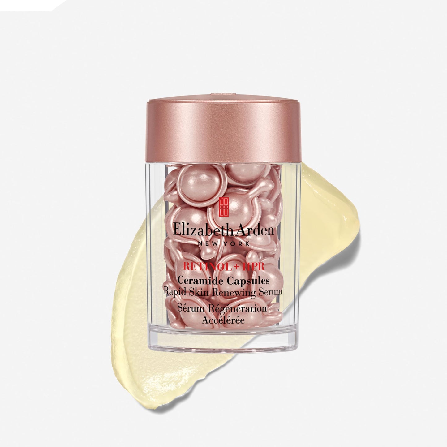 Elizabeth Arden Retinol + HPR Ceramide Rapid Skin Renewing Anti-Aging Face Serum Capsules, Fine Lines & Wrinkles Treatment with Peptides