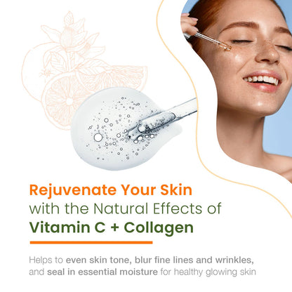 Natural Chemist Vitamin C Serum With Collagen - Dermatologist Tested, Skin Brightening, Anti-Aging, Acne Treatment, Fades Dark Spots, Cruelty Free Korean Skin