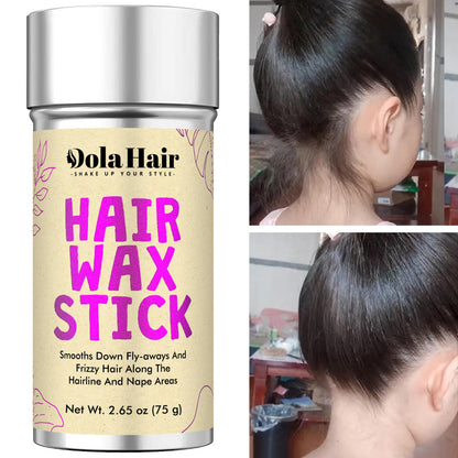 Dolahair Hair Wax Stick - Flyaway Control and Styling Pomade for Kids, Women, and Men - Slick Back Hair Bun Maker and Hair Accessorie for Teen Girls (1 Pack of Wax)