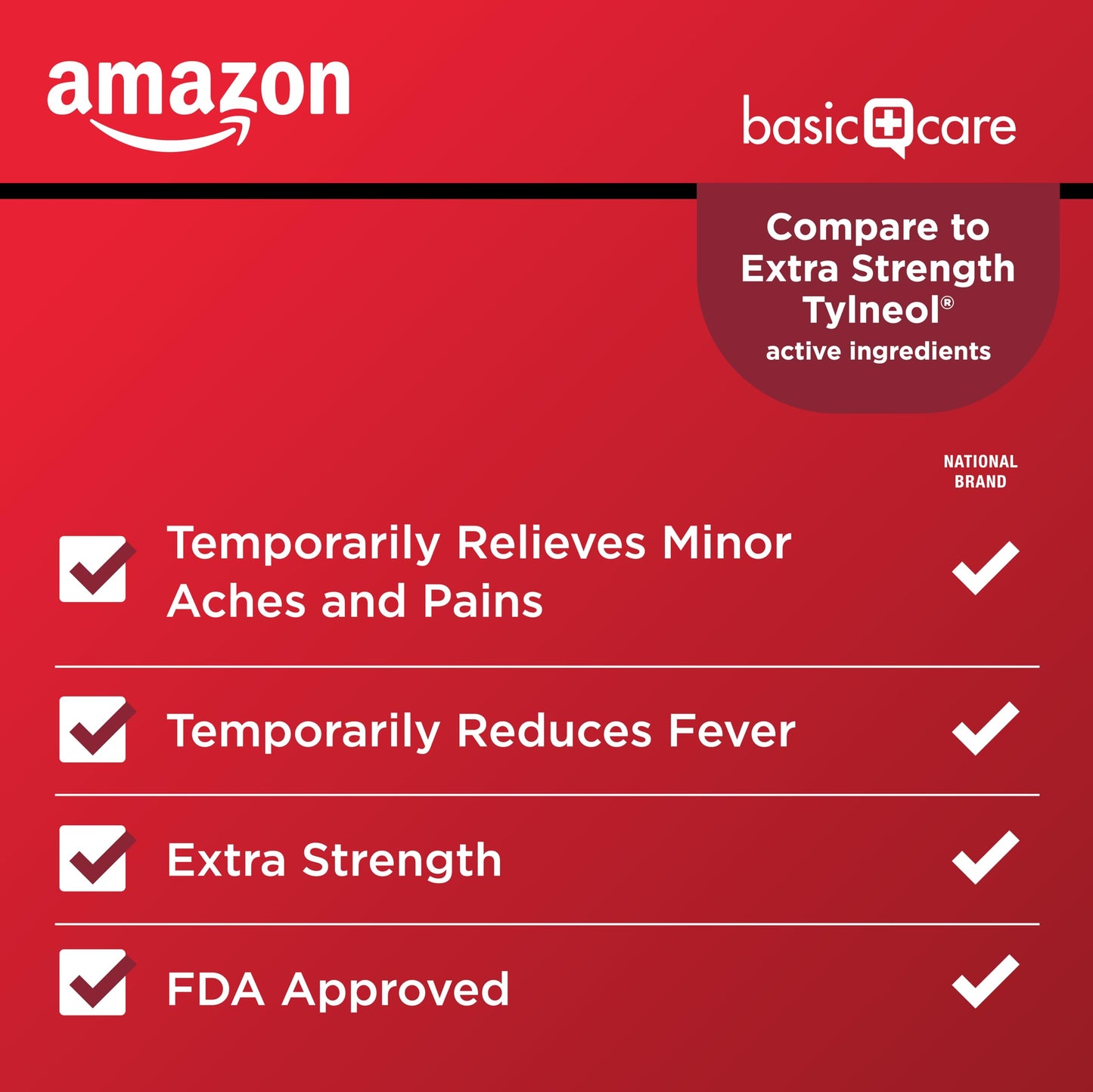 Amazon Basic Care Extra Strength Pain Relief, Acetaminophen Caplets, 500 mg, Pain Reliever/Fever Reducer, 100 Count Amazon Basic Care buy supplements Au
