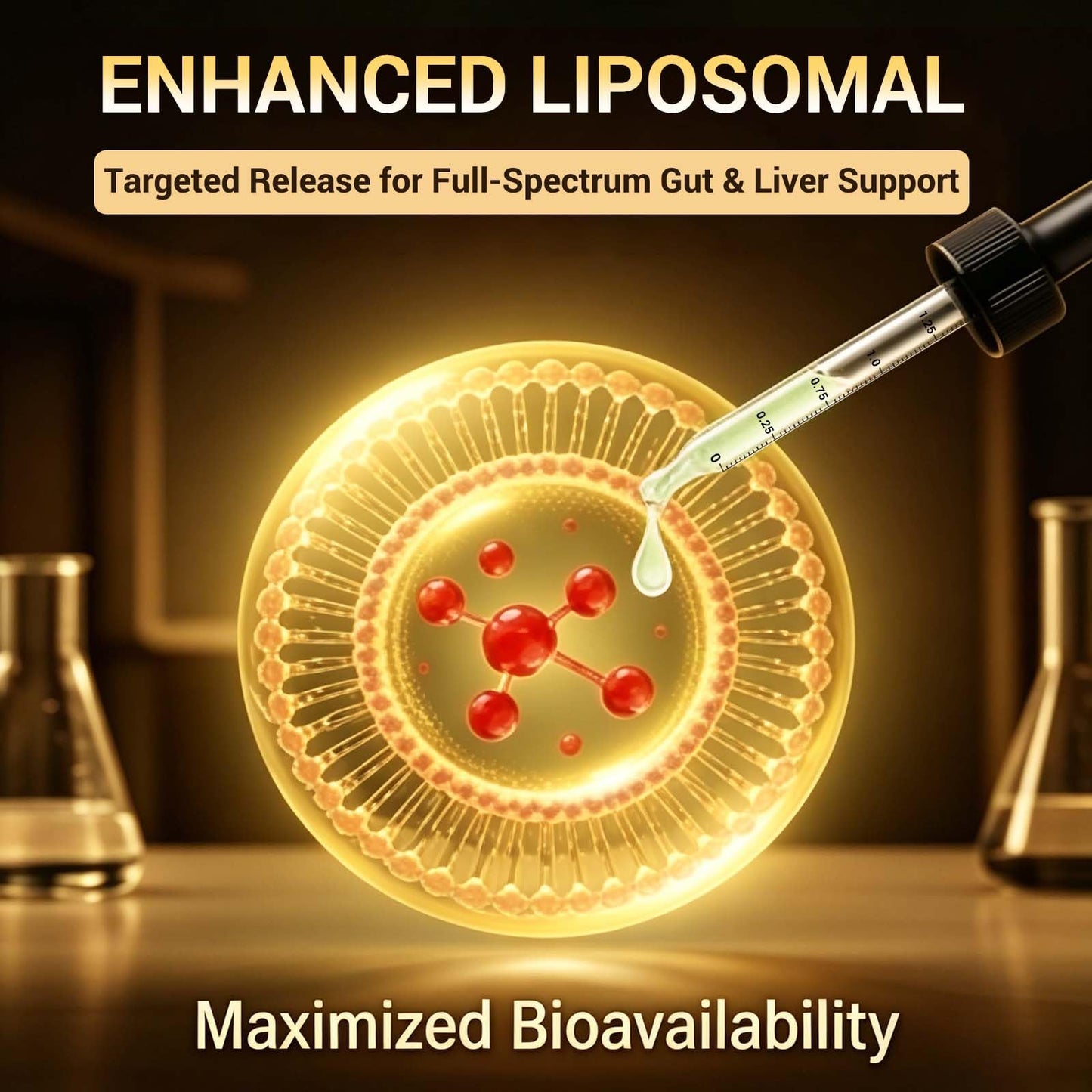 Wormwood Black Walnut Clove Garlic Liquid Drops, Liposomal Fast Absorption with Pumpkin Seed, Pau D'Arco, Berberine, Black Pepper, for Gut Digestive Health