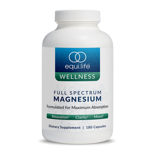 Equilife Full Spectrum Magnesium Supplement, Magnesium Glycinate, Citrate, & Malate, Bioavailable Mineral Blend, Dairy, Soy, & Gluten Free