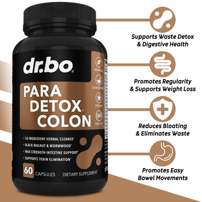 Colon Cleanse Pills Body Detox - Intestinal Guard Cleanser for Stomach - Natural Weight Flush Cleaner Supplement Complex, Women Men Kids, Herbal Wormwood