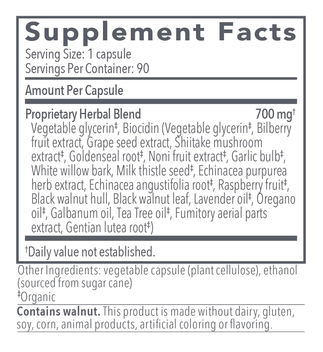 Biocidin Capsules - Biofilm Disruptor - Supports Gut Detox Cleanse, Healthy Microbial Balance, Immune Function & Gut Health - Professional-Grade Herbal Supplement