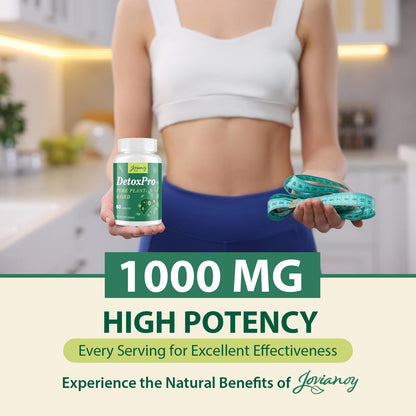 1000 MG Detox & Cleanse Capsules, 26-in-1 Plant-Based Formula for Detoxification, Detox Supplement for Women & Men, Natural Trace Binder, Liver,