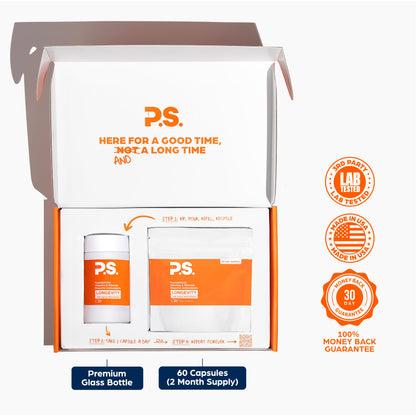 PS Longevity Supplements - Methylated Multivitamin for Men and Women with B Vitamins, Nicotinamide Riboside, CoQ10, Resveratrol, ALA - Antioxidant Defense