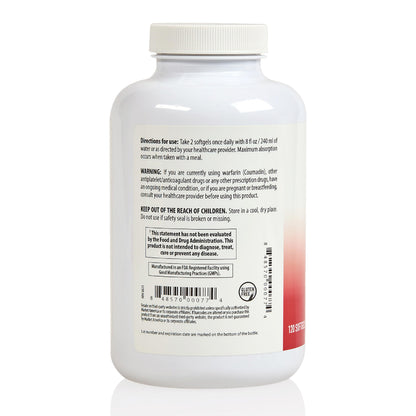 Heart Health Essential Omega III Fish Oil with Vitamin E – High EPA & DHA for Heart, Triglyceride & Blood Flow Support, Lemon Oil, Gluten-Free,