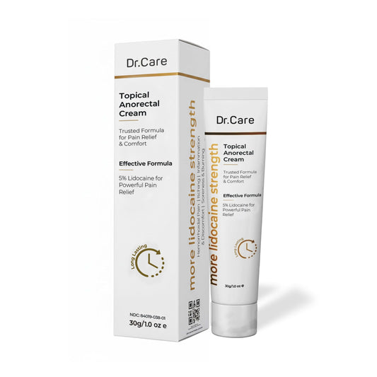 Dr Care Anorectal Cream with 5% Lidocaine - Maximum Strength Topical Anesthetic for Hemorrhoid Relief, Itching, & Burning (1.0 oz) Dr CareBuy Supplements Australia