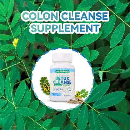 DIATMOON Gut Cleanse Capsules, Gut and Colon Support, Detox & Cleanse, for 15 Days, Non-GMOs, Non-Gluten, Vegan, Colon Cleanse Supplement, 30 Count