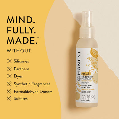 The Honest Company Conditioning Hair Detangler, Tear-Free, Hypoallergenic, Leave-In Conditioner and Fortifying Spray