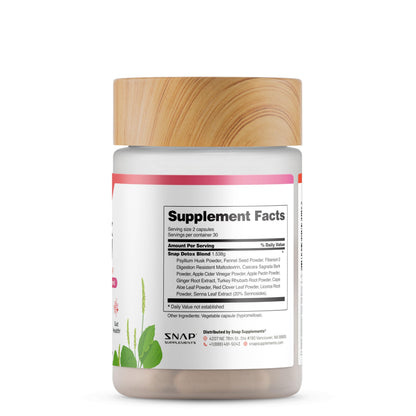 Snap Supplements Detox Cleanse Capsules - Advanced Blend for Full Body Detox & Cleanse, Flush Out Toxins, Improve Digestion & Gut Health