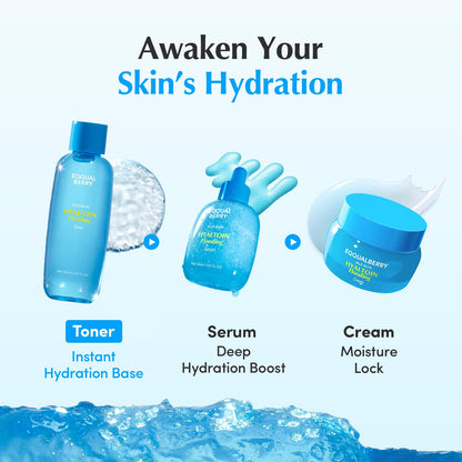EQQUALBERRY Hyaltoin Flooding Toner | Moisture-Rich Hydrogel Toner for Deep Hydration | Cooling Essence Texture | Hyaluronic Acid & Ectoin