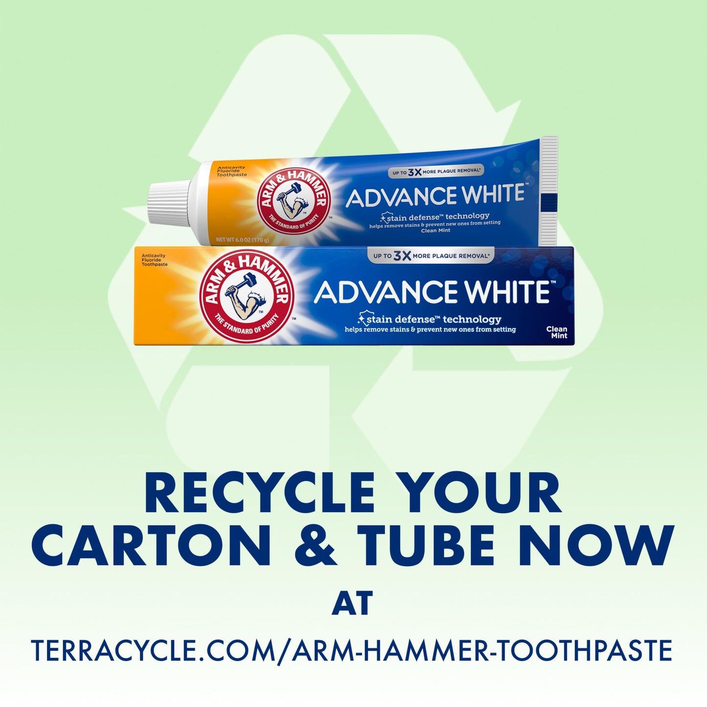 ARM & HAMMER Advance White Toothpaste, Teeth Whitening Baking Soda Toothpaste with Stain Defense Technology and Fluoride,