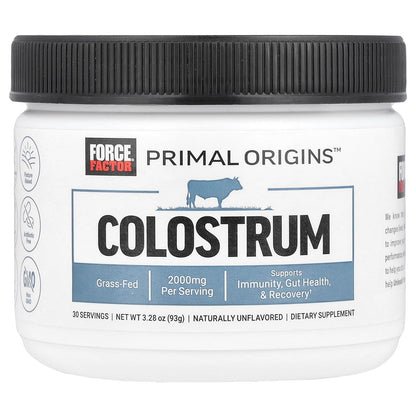 Force Factor Awesome Colostrum to Support Gut Health, Immune Function, Recovery, & More, Bovine Colostrum Supplement, Pasture-Raised, Grass Fed