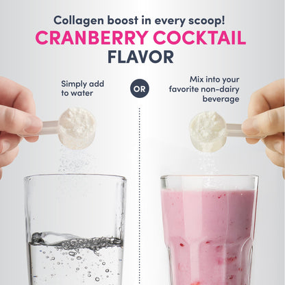 NeoCell Collagen Peptides Powder | 9.1 oz | Grass Fed Bovine | with Biotin and Hyaluronic Acid | Cranberry Cocktail Flavored