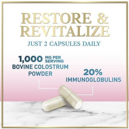 Bovine Colostrum Powder 1000mg Per Serving - with Immunoglobulins (IgG) for Immune Support, Energy & Gut Health Supplement, SP Colostrum Powder Pills,
