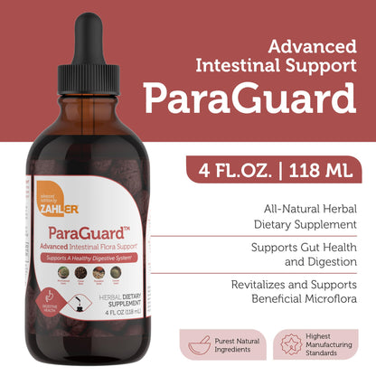 Zahler - ParaGuard Liquid Drops - Gut Health Supplement - Formula has Wormwood, Garlic Bulb, Pumpkin Seed, Clove & More - Natural Support for Humans