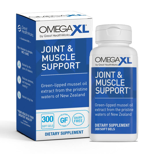 OmegaXL Joint Support Supplement - Natural Muscle Support, Green Lipped Mussel Oil, Soft Gel Pills, Drug-Free, 300 Count OmegaXLBuy Supplements Australia