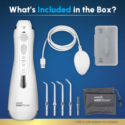 Waterpik Cordless Advanced 2.0 Water Flosser For Teeth, Gums, Braces, Dental Care With Travel Bag and 4 Tips, ADA Accepted, Rechargeable, Portable, and Waterproof,