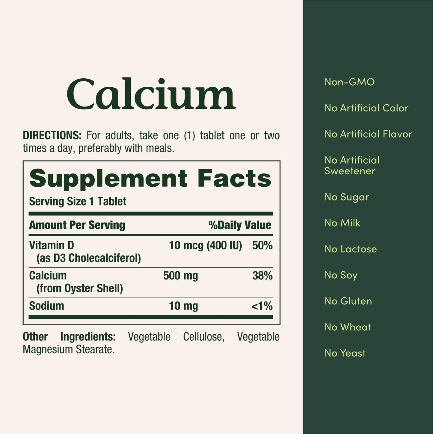 Nature’s Bounty Calcium Plus 400 IU Vitamin D3, Immune Support & Bone Health, 300 Tablets