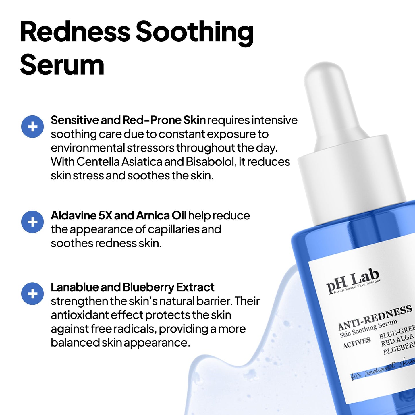 PhLab Anti Redness Serum, Reduces Capillary Cracks Appearance, Evens Skin Tone, Skin Soothing and Redness Reform Serum, 1.01 Fl Oz (Pack of 2)