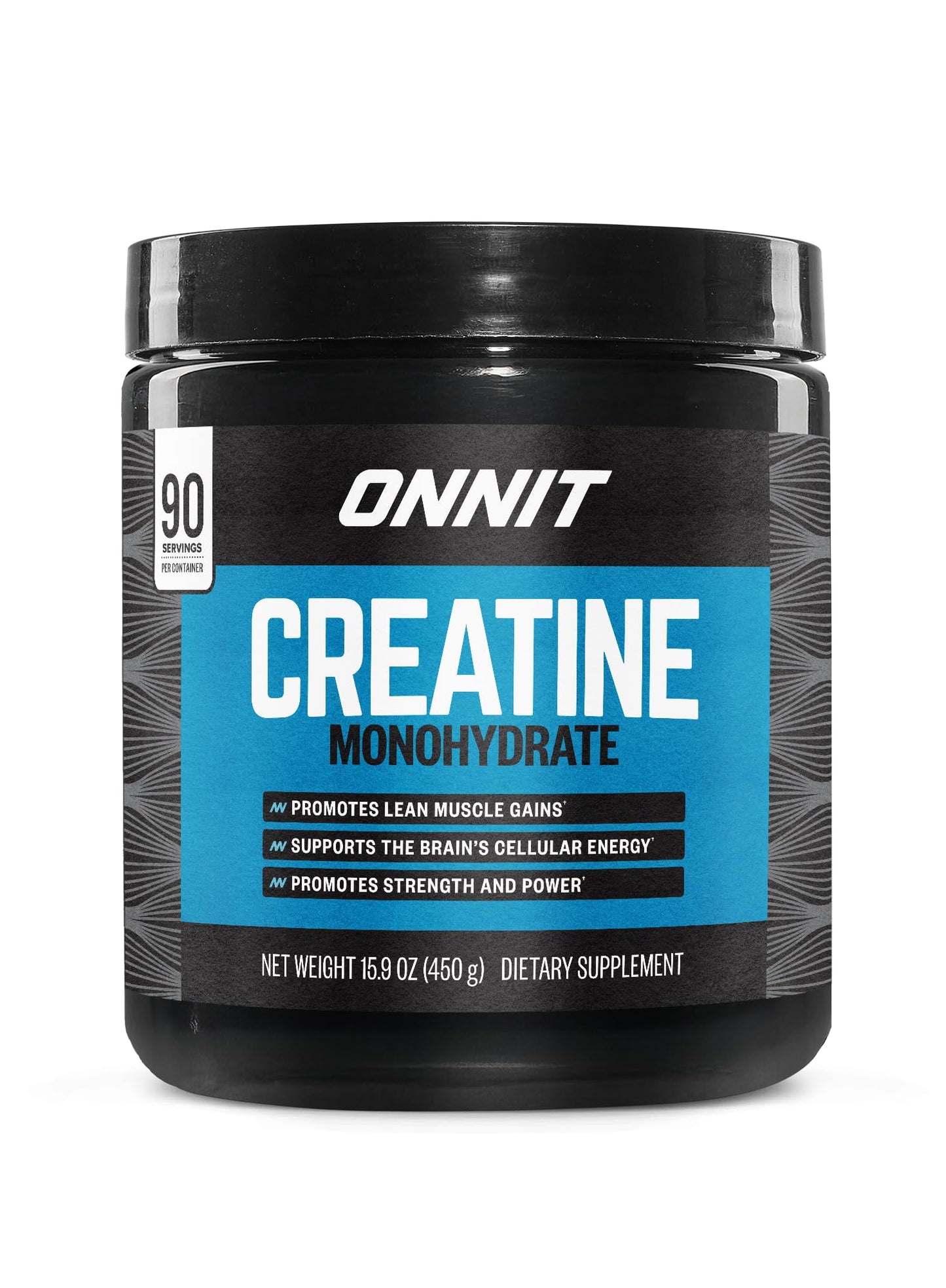 ONNIT Creatine Monohydrate Powder – Unflavored, 90-Serving Value Size – Supports Strength, Lean Muscle, and Brain Energy† – Keto Friendly