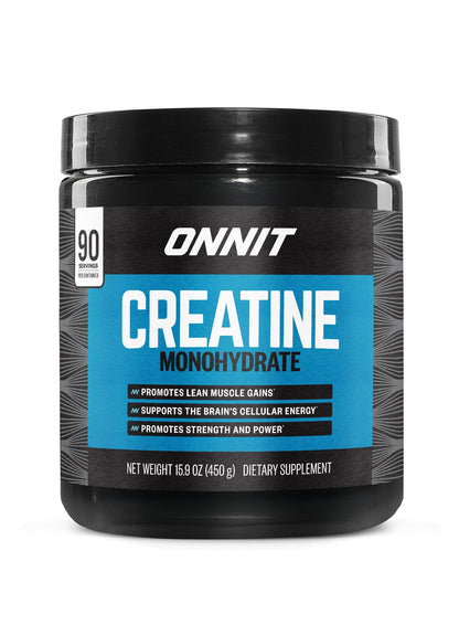 ONNIT Creatine Monohydrate Powder – Unflavored, 90-Serving Value Size – Supports Strength, Lean Muscle, and Brain Energy† – Keto Friendly