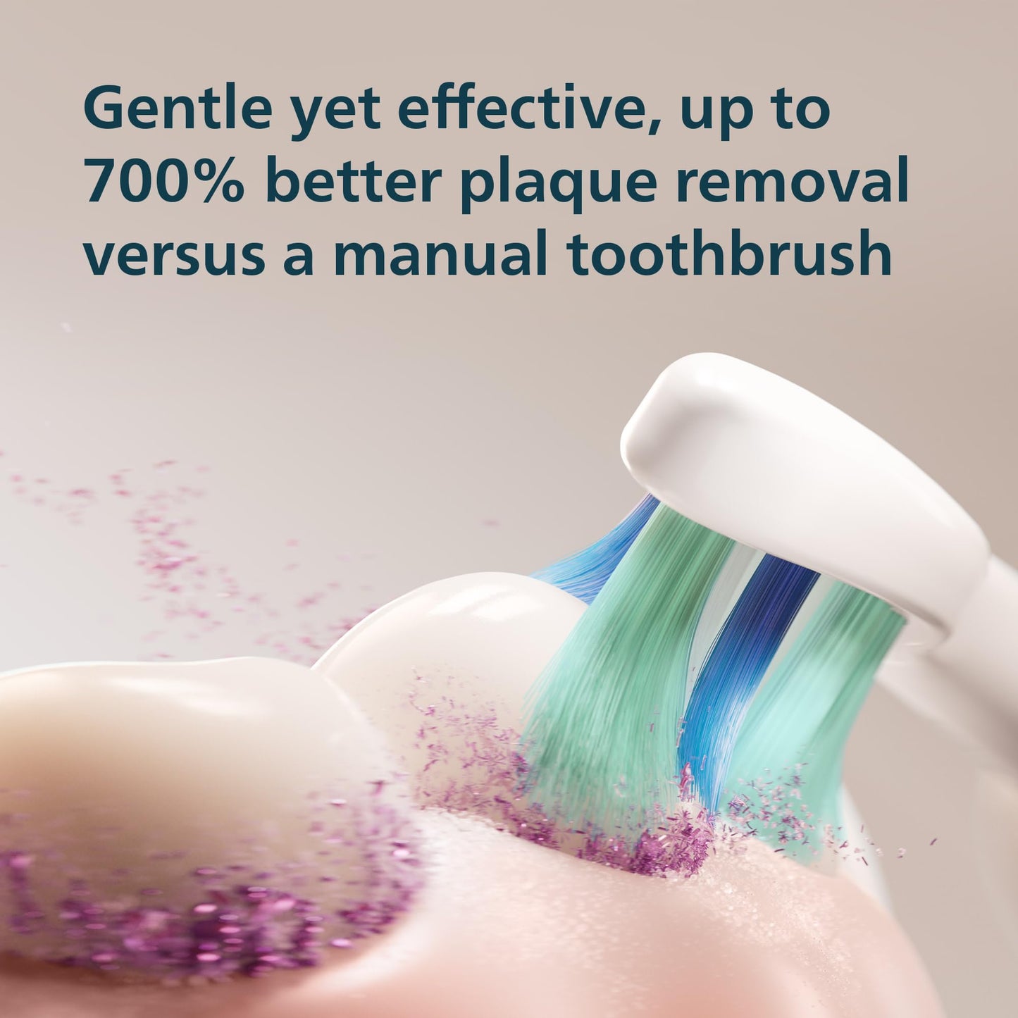Philips Sonicare 4100 Series Electric Toothbrush - Sonic Toothbrush with Advanced Sonic Technology, Pressure Sensor, Two Intensity Settings,