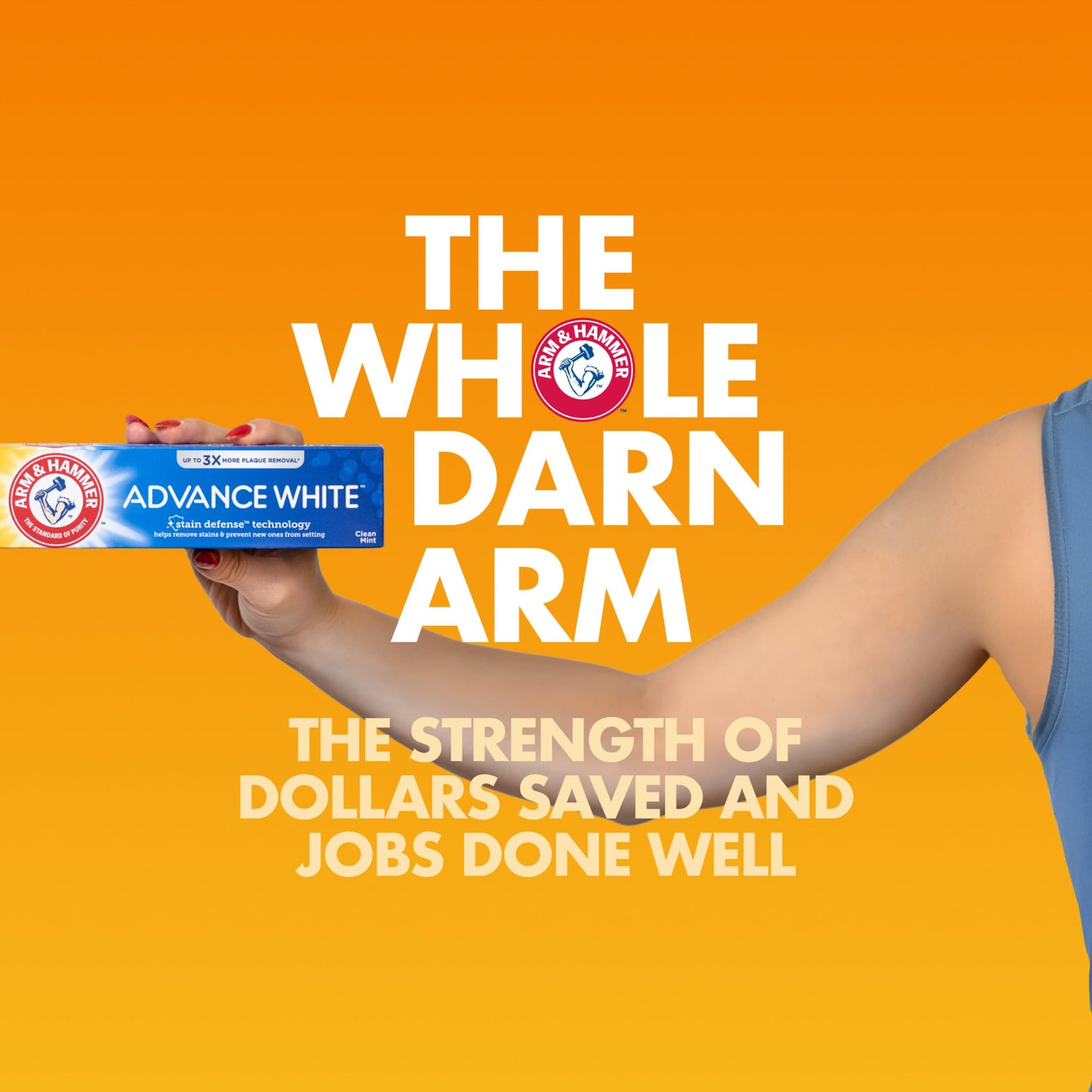 ARM & HAMMER Advance White Toothpaste, Teeth Whitening Baking Soda Toothpaste with Stain Defense Technology and Fluoride,